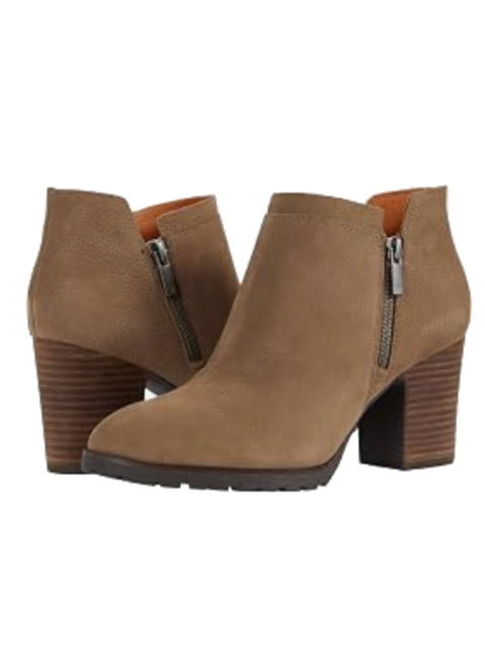 Lucky Brand Nyrima Taupe Suede Booties - 8.5 LIKE NEW